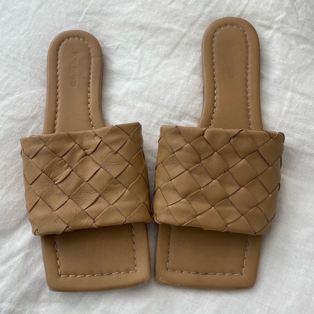 Tony Bianco Tan Woven Sandals